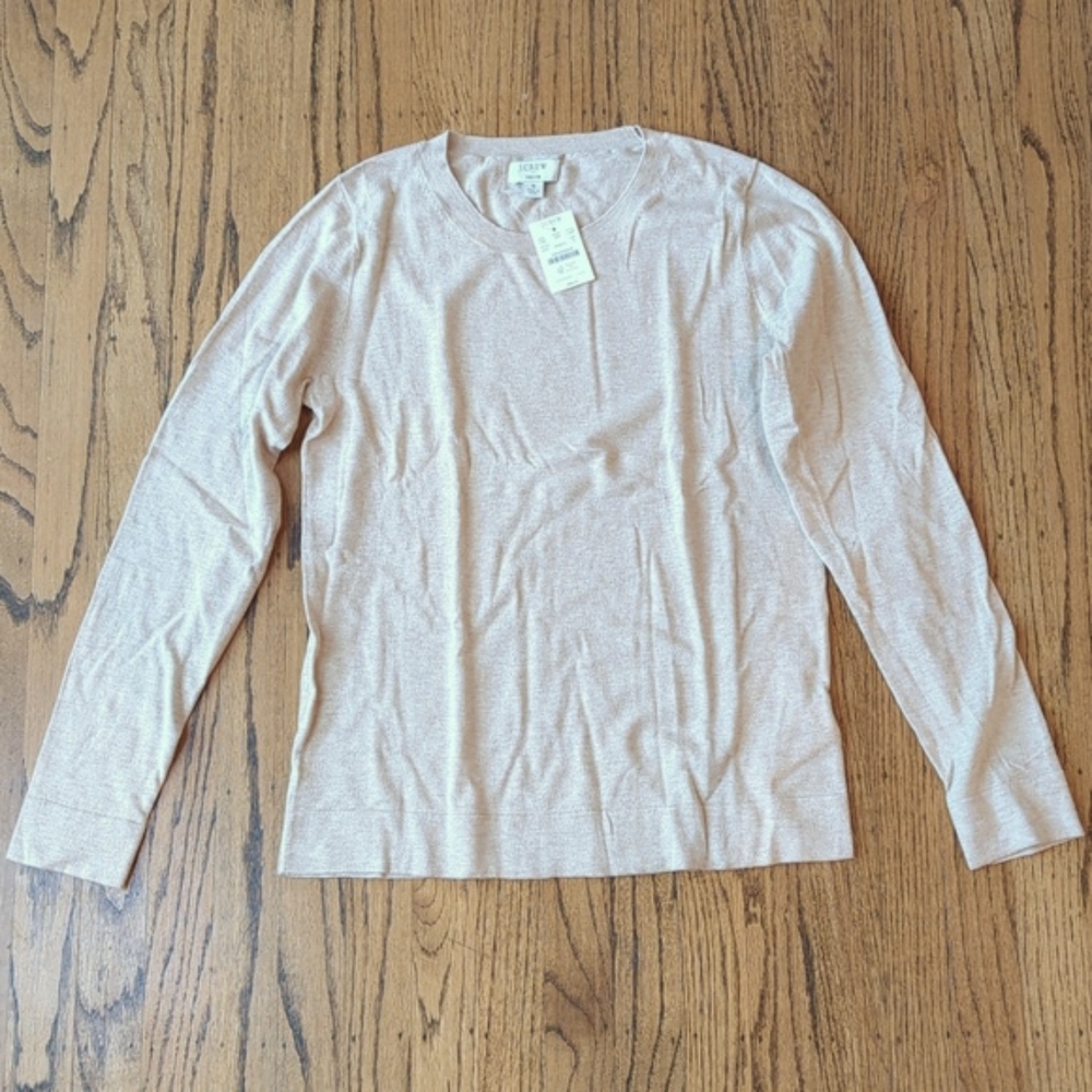 NWT J.Crew Factory Cotton Teddie Sweater Heather Khaki - Size Small